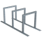 Bicycle rack - row arrangement | lean-on hoop made of steel tube 60 x 60 mm | hot-dip galvanized | for 3 bicycles